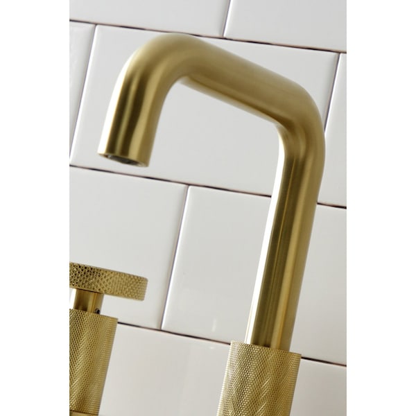 Widespread Bathroom Faucet With Push PopUp, Brushed Brass